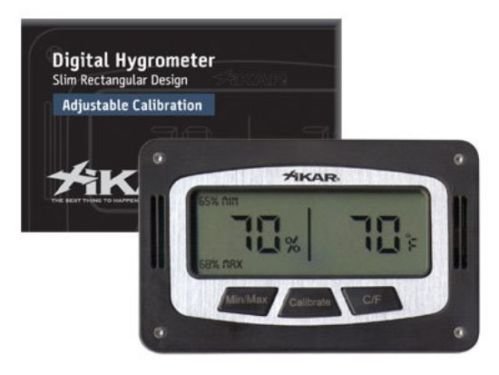2013 Model - Xikar Rectangular Digital Hygrometer 833XI-DC