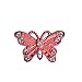 NIKKY HOME Pewter Decorative Shabby Chic Butterfly and Flower Magnets Stickers for Fridge Set of 5