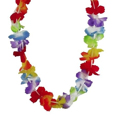 MIK Funshopping Hawaii-Ketten HULA FLOWER rainbow - 12er Set