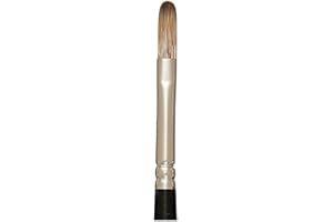 Trekell Legion Synthetic Mongoose Long Handle Artist Brushes for Oil and Acrylic Long Filbert - 9100KFL Series / 4