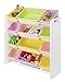 Whitmor Kid’s Toy Storage - 12 Easy Clean Bins - 4 Tier Toy Rack and Book Organizer - Pastel Colors