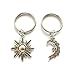 MJartoria BFF Couple Keychain-Sun and Moon Pendant 2 Chain Key Ring Set for BFF Best Friends Forever Couples Mom and Daughter