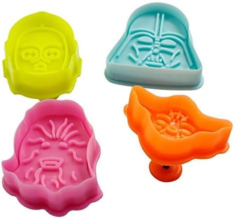 Deanyi Set of 4 Star Wars Cookie Cutters for Cake Mould Fondant Decoration Cooking Utensils Home Products