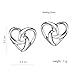 Mints S925 Sterling Sliver Heart Earrings Cute Stud Earrings for Women Twisted Knot Earring for Women