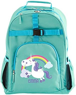 Personalized Gifts Girls Fun Graphic Backpack-L-Aqua-Unicorn