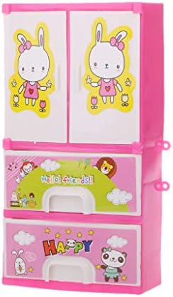 Haayward - 1 Pcs New Cartoon Rabbit Closet, Wardrobe, Doll Accessories, for Barbie Doll Girls Toy, Princess Bedroom Furniture Christmas Kids Gift