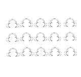Haobase 15Pcs Dental Cheek Retractor Mouth Opener for Teeth Whitening C-shape Size 5 Small, 5 Medium, 5 Large