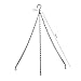 Flower Pot Chain 24 Inch Hanging Flower Basket Galvanized Replacement Chain 3 Point Garden Plant Hanger (4pcs(Black))