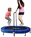 Merax Parent-Child Trampoline Twin Trampoline with Adjustable Handlebar