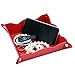 LISRSC Valet Tray Cosmetics Jewelry Organizer Box Multifunctional Leather Storage Tray(Bright Red)