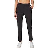 Mondetta Womens Lined Tailored Pant High-Rise Comfort Stretch (12, Black)