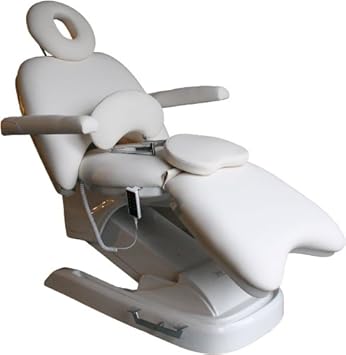 rollbare elektrische Luxus-Kosmetikliege mit Neigungs-, Rücken- und Beinteilverstellung Farbe weiß