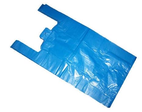 blue carrier bags