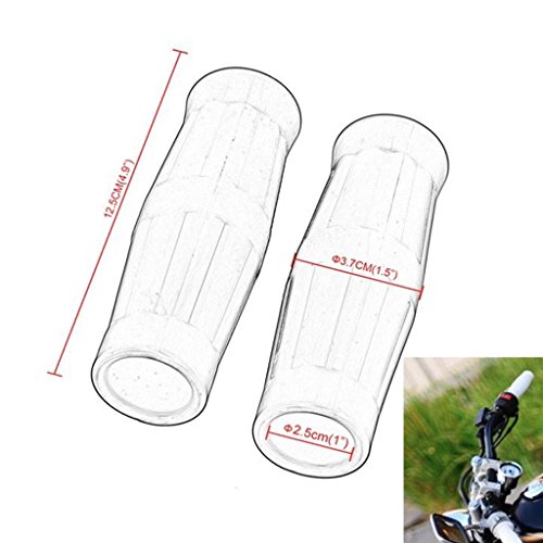 Motorcycle Classic Vintage Coke Bottle Handlebar Hard Rubber Hand Grips (Black)