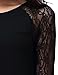 Bepei Women Lace In Point Black Lace Shift Dress Black 2XL