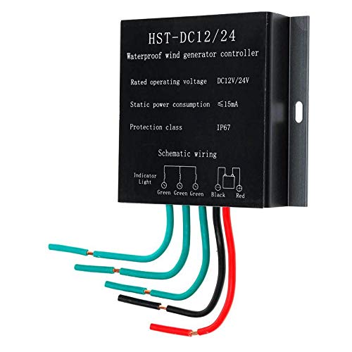 100W-800W DC 12V/24V Wind Turbines Generator Waterproof Battery Charge Controller Regulator - Thumbnail 6
