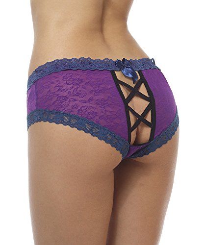 Sofishie sexy midnight cross back panties - purple - la…