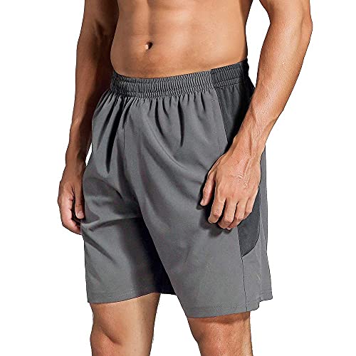 Mantimes Mannen Running Shorts 7? met rits zakken sneldrogende ademende workout atletische actieve gym shorts - Image 3