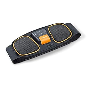 Beurer EM 32 buikspierriem, voor spierstimulatie, EMS-buiktraining, 2 slijtvaste carbon-elektroden