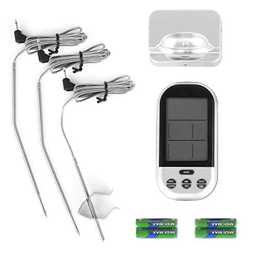 Wireless/Instant Read Meat Thermometer with Dual Probe for Smoker,Perfect for Grilling or Kitchen Use