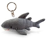 Puzzled Shark 4 Inch Plush Keychain - Cute Stuffed Animal Key Ring Mini Figures Bag Charm - Sea Life Back To School Trinkets Modern Kids Party Favors - Item 5828