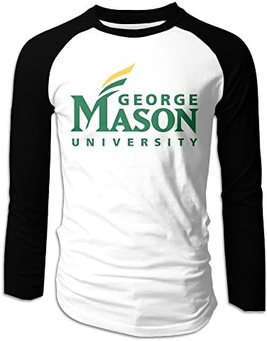 Mens George Mason University Long Sleeve Raglan Baseball Shirt