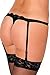 SEXYHUT Women Sexy Halter Lingerie Open-Cup Teddy Bodysuit Garter Belts With Lace Stockings
