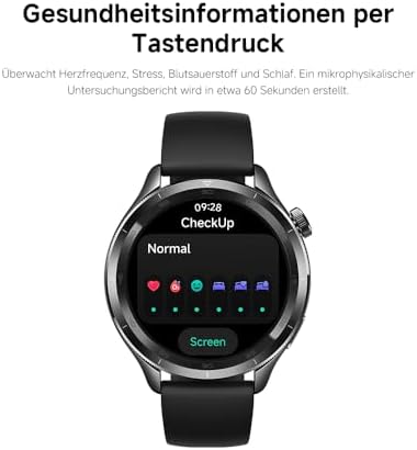 Watch S4 Silver – 1.43" AMOLED, 2200 Nits, 15 Tage Akku, 5ATM Wasserfest, Herzfrequenz & SPO₂-Sensor, Bluetooth 5.3, Aluminiumgehäuse