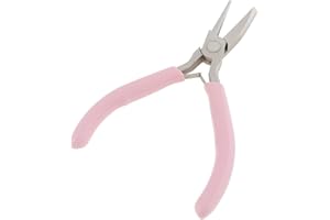 Omninmo 5 Inch Mini Pink Concave and Round Nose Pliers Wire Bending Tools Mini Precision Pliers Round Concave Wire Looping Pliers for Jewelry Making/DIY Hobby Projects