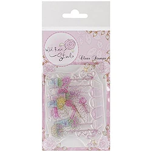 Wild Rose Studio Clear Stamp Sheet, 3.5 by 3-Inch, Annabelle with Flowers