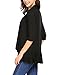 Mofavor Women's Casual 3/4 Sleeve Draped Ruffles Open Front Knit Cardigan