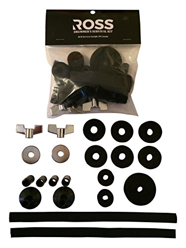 ROSS Drummer's Survival Kit: Cymbal Felts, Sleeves, Washers, 8mm Wing Nuts, Snare Straps