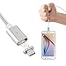 AGM Detachable Magnetic Adapter Micro USB 3.3ft High Speed Charging Cable with LED Indicator for Android Samsung HTC LG Motorola (Silver)