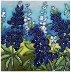 Blue Bonnet Flower Decorative Ceramic Wall Art Tle 8x8