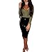 SJWIN Women's Sexy Shiny Wet Look Faux Leather Bodycon Knee-Length Metallic Pencil Skirts