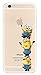 Cartoon Movie Character Themed Fan Art CLEAR Hybrid TPU Surround with Hard Back Cover Case for iPhone 7/ 7 Plus Range (Minions together, iPhone 7 (4.7 inch ))