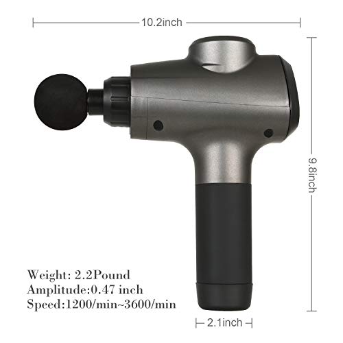 MASWATER Massage Gun Multifunctional Massage Gun Percussion Massager Quiet Portable Handheld Deep Muscle Massager 20 Speeds Helps Relieve Muscle Soreness and Stiffness Personal Massage Device (Black)