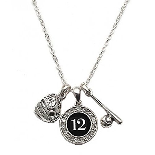 Custom player id softball necklace (#12, one size)