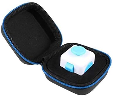 Sinineflower Gift For Fidget Cube Anxiety Stress Relief Focus Dice Bag Box Carry Case Packet (Blue)