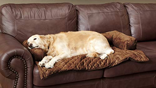 PetSafe Solvit Bolstered Pet Furniture Protector, Large, Waterproof Couch and Chair Cover for Dogs and Cats