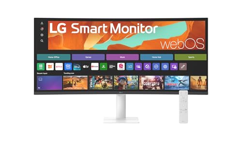 Smart Monitor 34U601SA-W 34 Pouces incurvé - Dalle VA résolution QHD (3440 x 1440), 5ms GtG 100Hz, HDR 10, sRGB 99% (CIE1931), inclinable