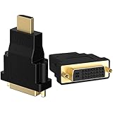 HDMI to DVI, Rankie 2-Pack Gold-plated HDMI HDTV to DVI (Male to Female) Adapter Converter (Black) - R1151