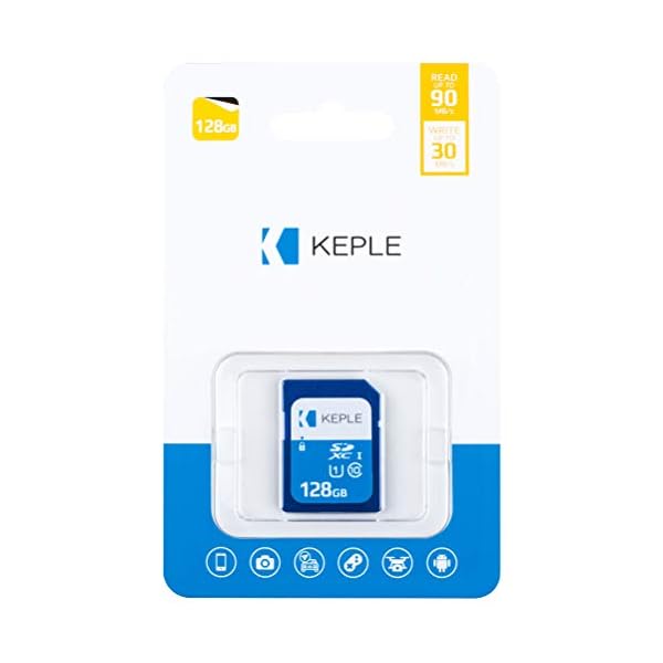 128GB SD Card Class 10 Speicherkarte for Sony Alpha A6000, 7S, A5100, 7 II, 7R II, NEX-F3, NEX-5R / Panasonic Lumix DMC-TZ60, DMC-TZ55, DMC-TZ100 Digital Kamera | UHS-1 U1 SDHC 128 GB – Bild 3