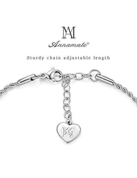 Annamate - Pulsera de regalo inspiracional para mujer, con cita de Mantra, con texto en inglés "Saying Engravation"