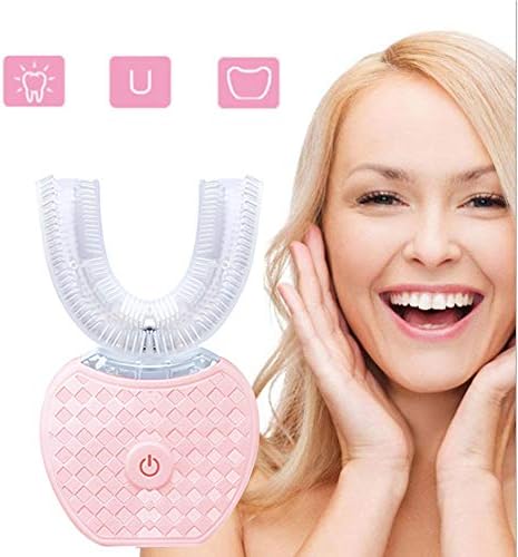 Electric Automatic Ultrasonic Whitening Toothbrush, 360 ° Ultrasonic 4 Modes IPX7 Waterproof Build-in 450 mAh Battery Wireless Charging Hands-free Blu-ray Toothbrushes, 90 Minutes Charge 7 Days Use