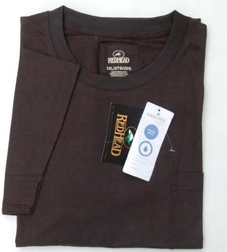 Nano-Tex RedHead Pocket T-Shirt for Men - Brown XL