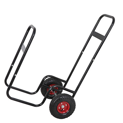 (GG) Firewood Carrier Wood Mover Log Hauler Fire Rack Caddy Cart Dolly Rolling - Thumbnail 5