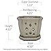 TRENDSPOT 5IN Orchid Pot Square, Crackle White Indoor Planter, 5 inch