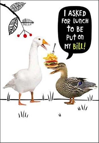 Put Lunch On My Bill Birthday Funny Birthday Card Crackerjack Humour Cards Amazon Co Uk Office Products