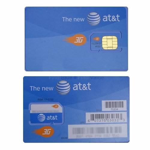 Brand New AT&T 3g sim card sim